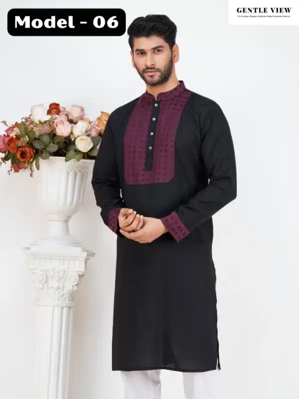 Premium Contrast Panjabi - Model 12